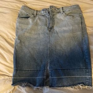 Ombré denim skirt